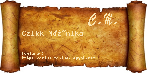 Czikk Mónika névjegykártya